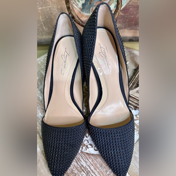 EUC Vince Camuto Imagine Line; “Ossie” d’Orsay Style Black Studded Heels Size 6 - Picture 10 of 14